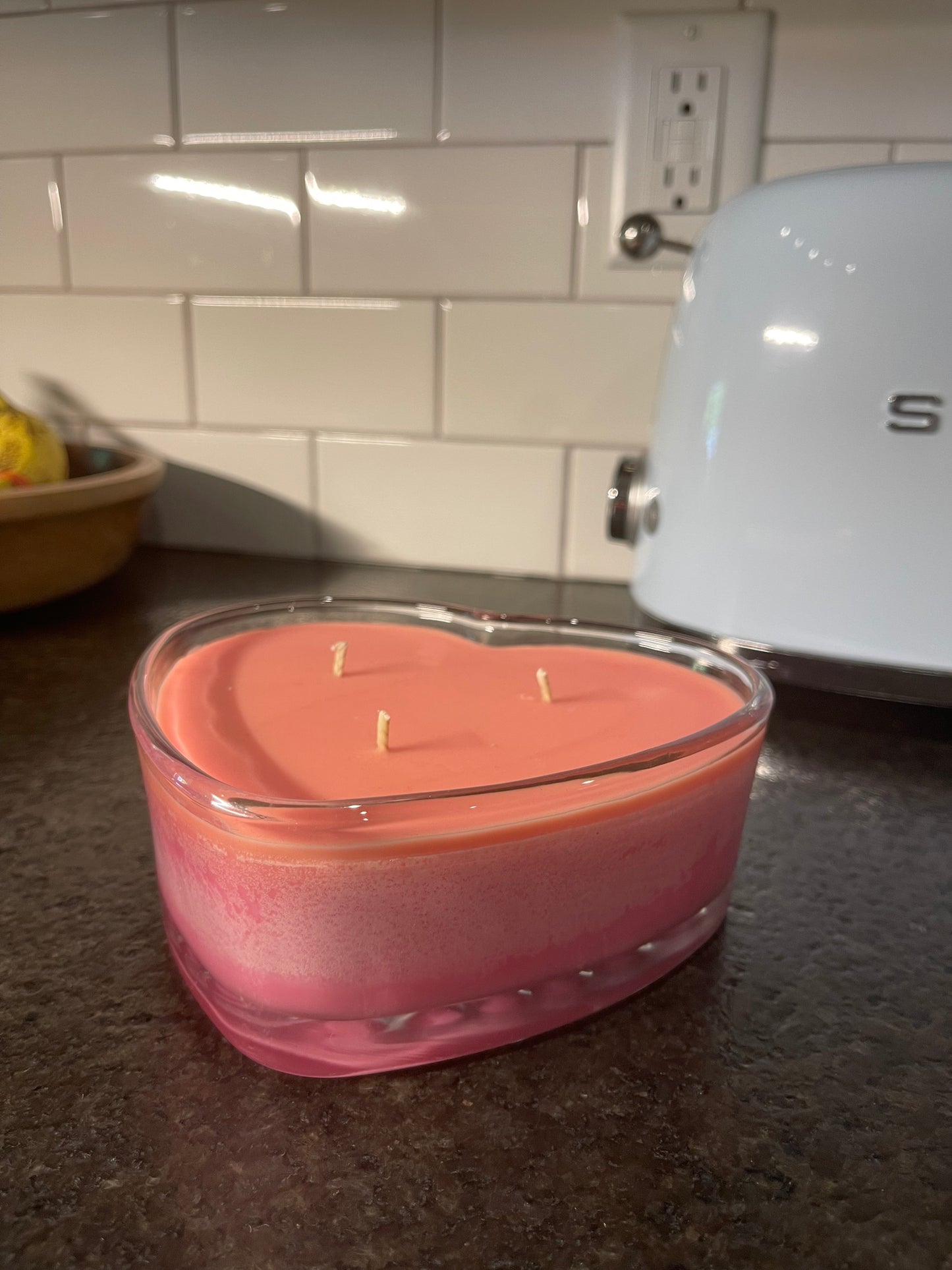 Recycled glass candle - Athena (Blood orange)